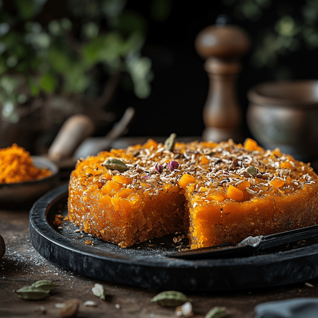 Halwa aux carottes et à la cardamome