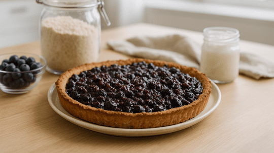 La recette de tarte à la myrtille sans sucre ni gluten !